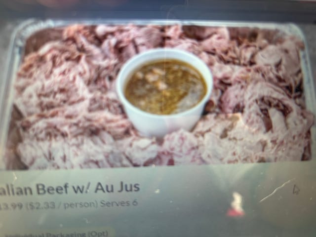 Italian Beef with Au Jus.